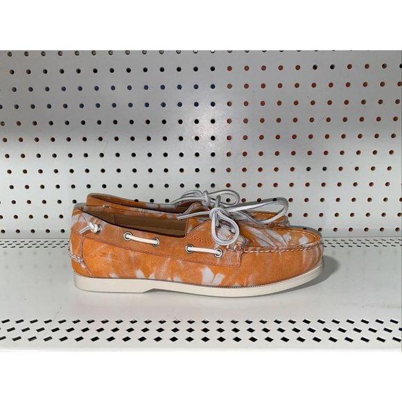 Polo Ralph Lauren Other - Polo Ralph Lauren Merton Mens Suede Casual Boat Shoes Size 9 Orange Abstract